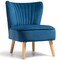 Costway Armless Accent Chair Modern Velvet Leisure Chair Single Upholstered